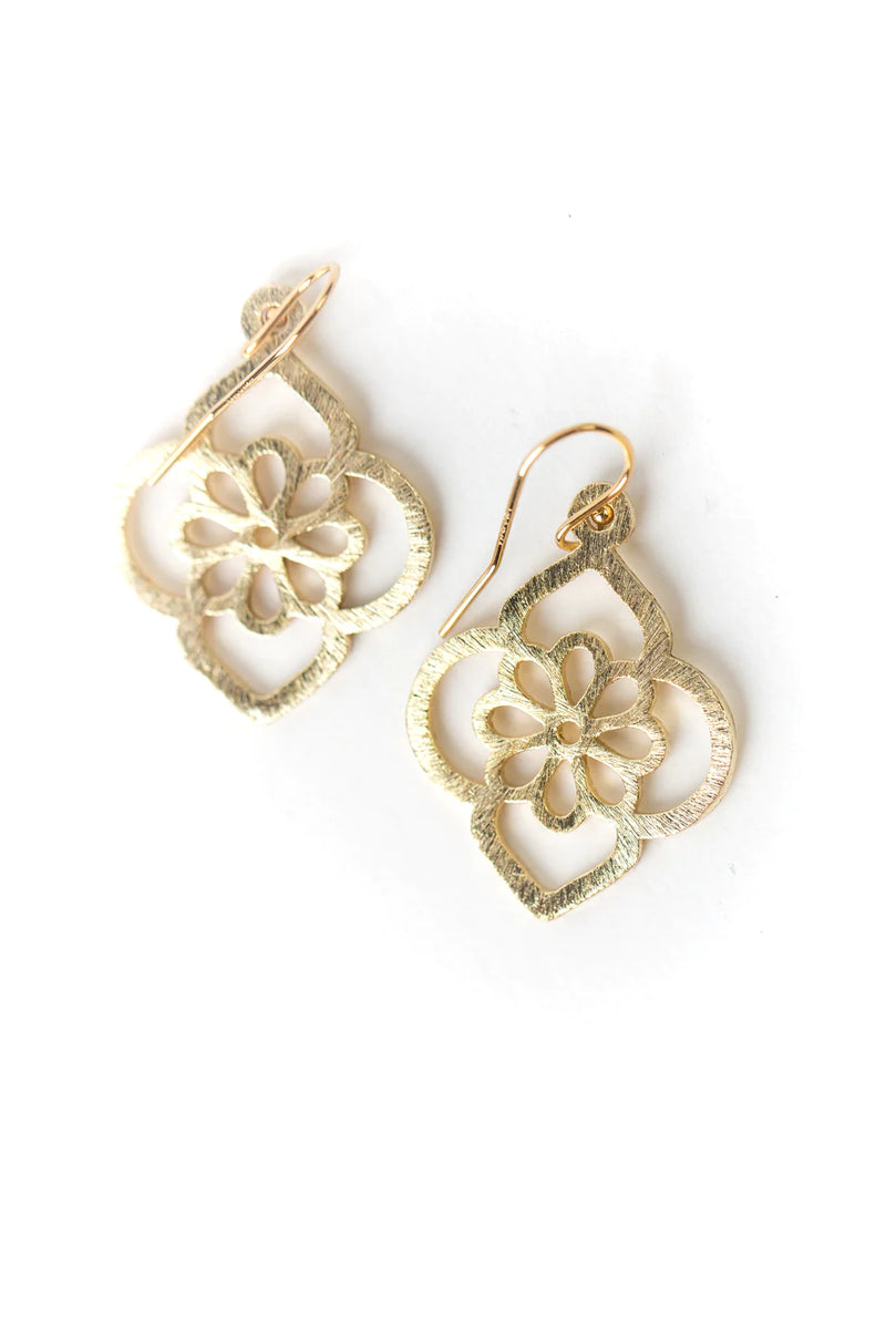 Belle Gold Bow Earrings