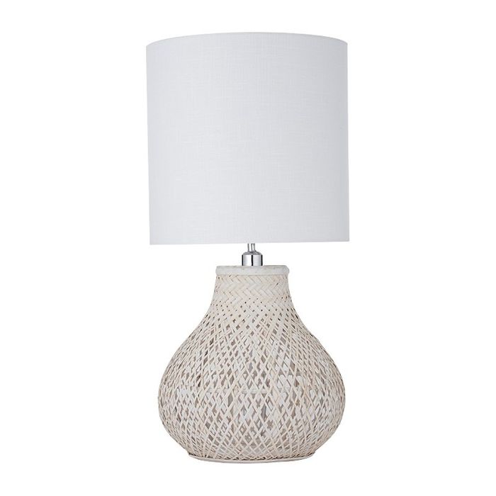 White Wicker Lamp – Belle Collection GC