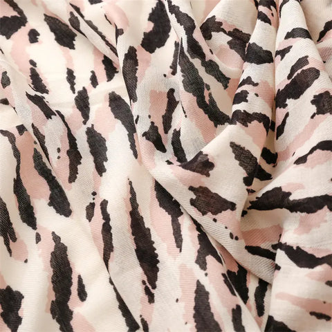 Pink and Black Animal Scarf