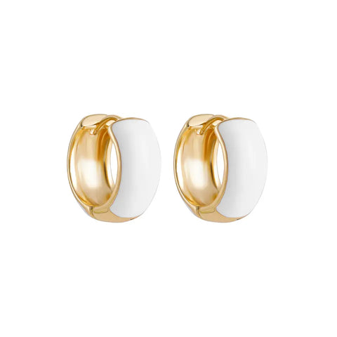 Enamel Hoop Earring