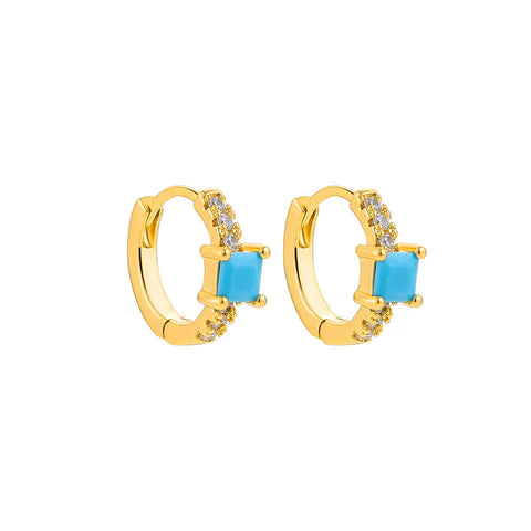 Mini Turquoise Hoop