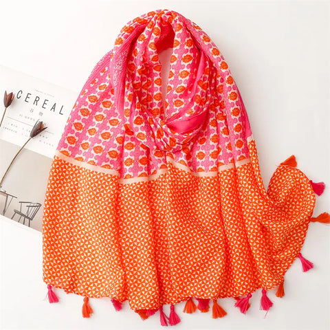 Pink and Orange Scarf