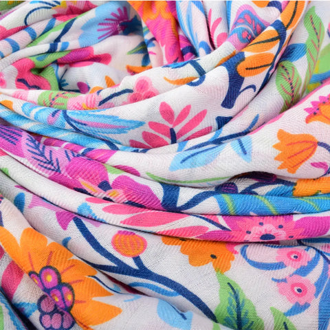 Bright Floral Scarf