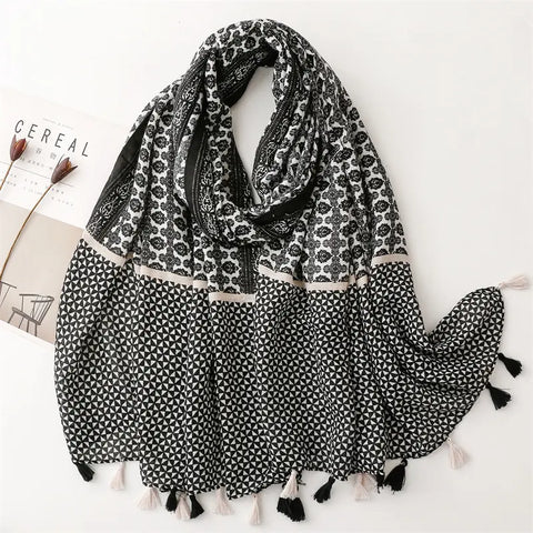 Black Boho Scarf