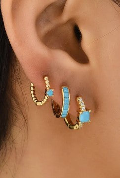 Mini Turquoise Hoop
