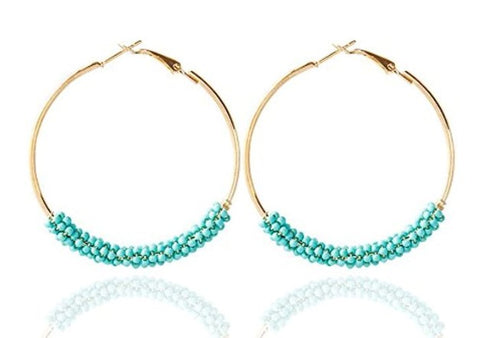 Beaded Hoop Earrings