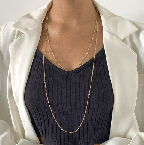 Gold Double Strand Necklace