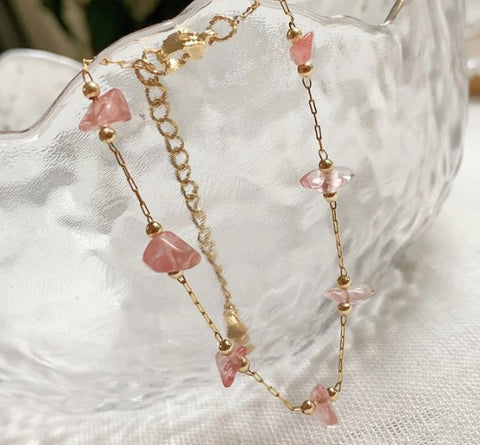 Cherry Quartz Stone Bracelet