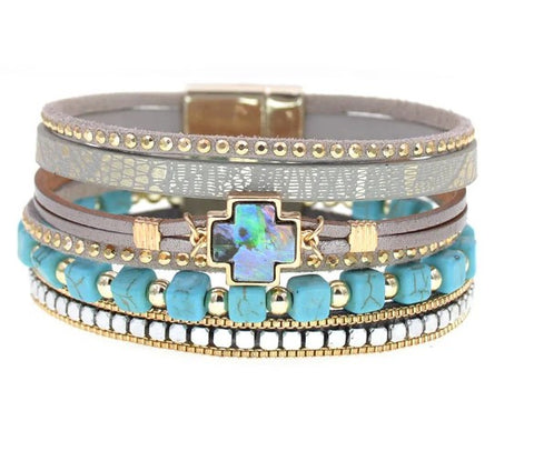Grey Magnetic Clasp Bracelet