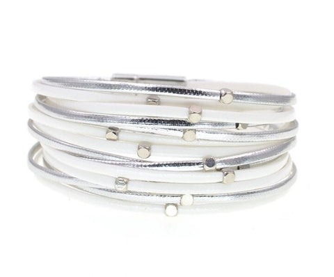 White Magnetic Clasp Bracelet