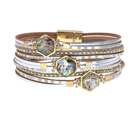 Silver Magnetic Clasp Bracelet