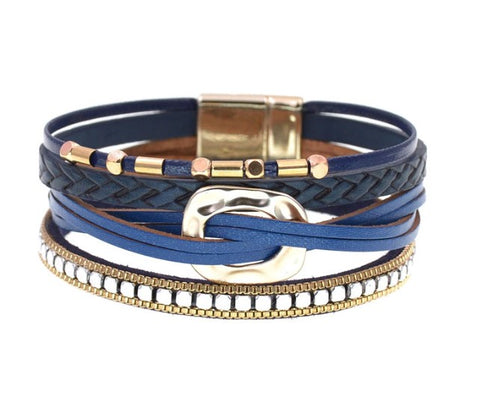 Blue Magnetic Clasp Bracelet