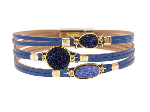 Blue Magnetic Clasp Bracelet