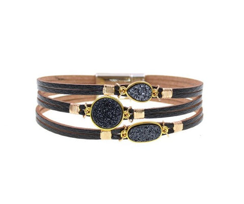 Black Magnetic Clasp Bracelet