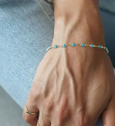 Turquoise Bead Bracelet