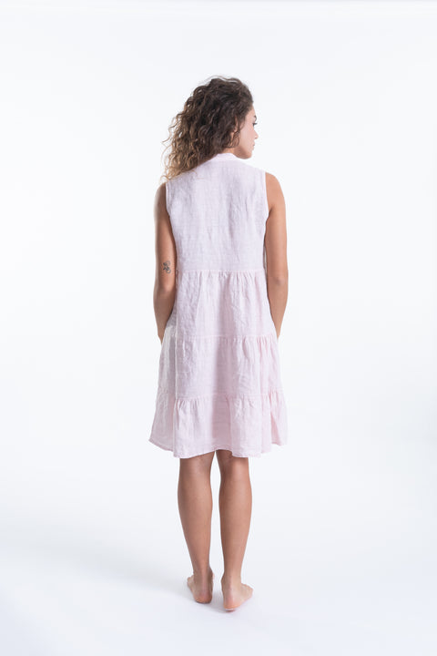 Italian Linen Tiered Dress