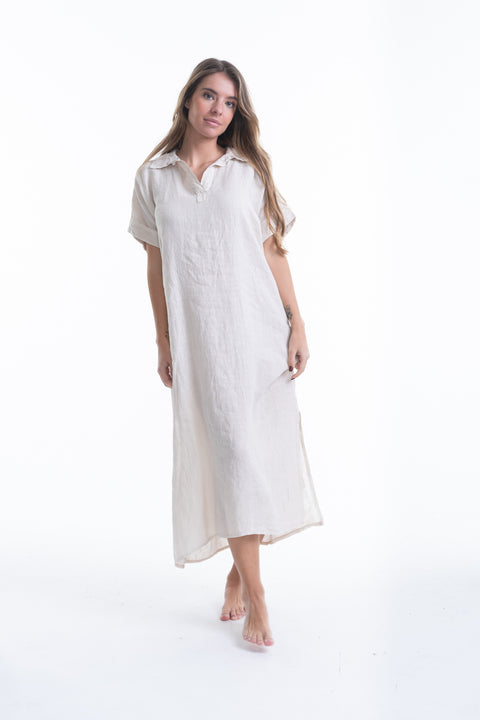 Italian Linen Shirt Dress