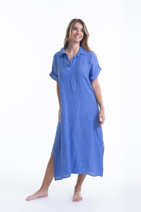 Italian Linen Shirt Dress