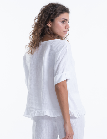 Italian Linen Button Front Shirt