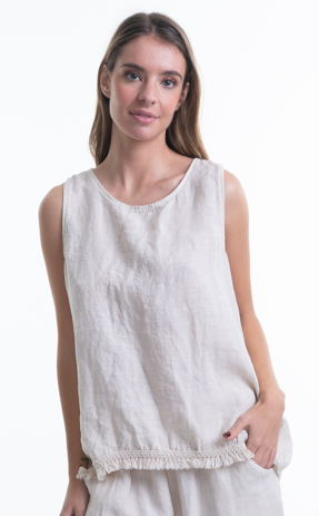 Italian Linen Sleeveless Top