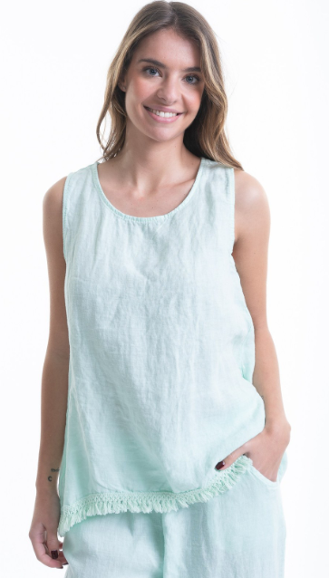 Italian Linen Sleeveless Top