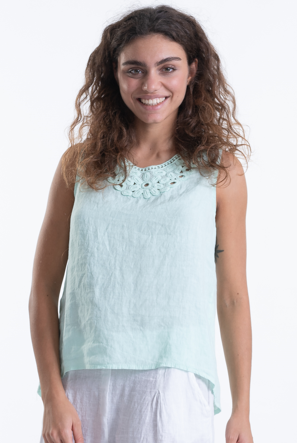 Italian Linen Sleeveless Top