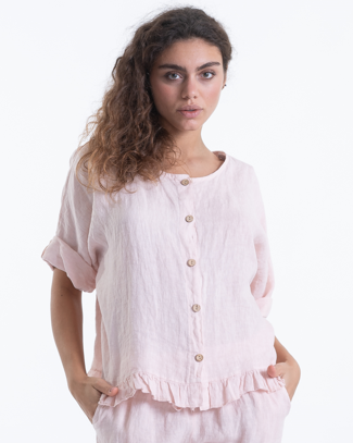 Italian Linen Button Front Shirt