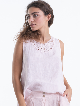 Italian Linen Sleeveless Top