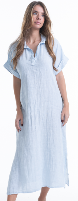 Italian Linen Shirt Dress