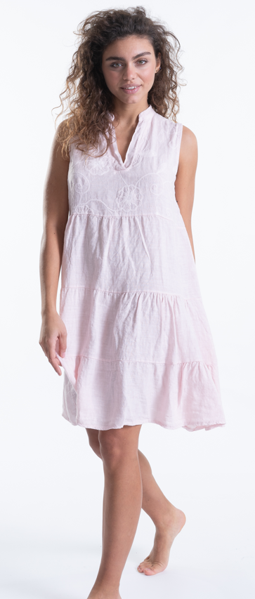 Italian Linen Tiered Dress