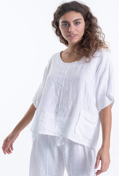 Italian Linen Top