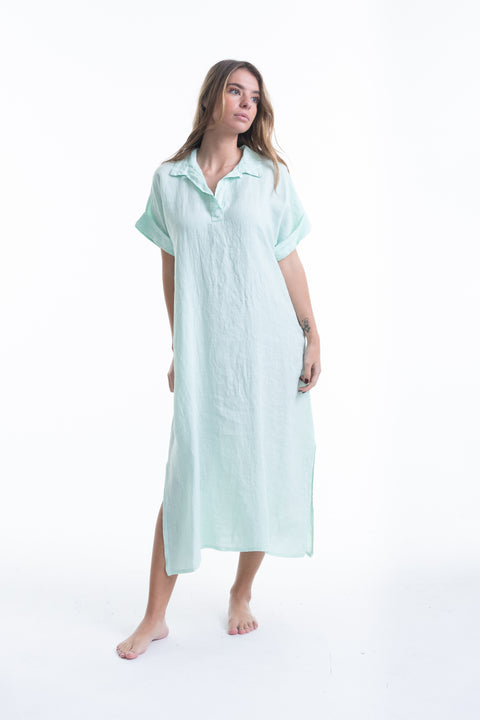 Italian Linen Shirt Dress