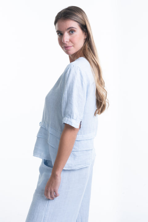 Italian Linen Drawerstring Shirt