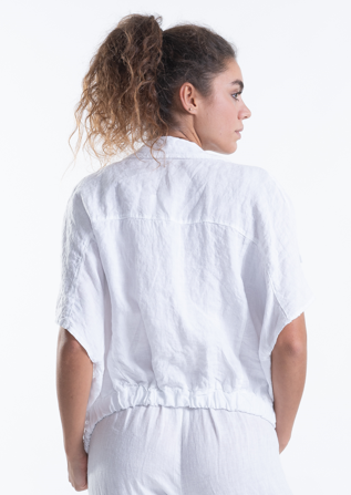 Italian Linen Crop Jacket