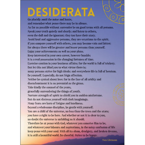 Desiderata Greeting Card