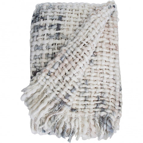 Chunky Blue/Grey Throw