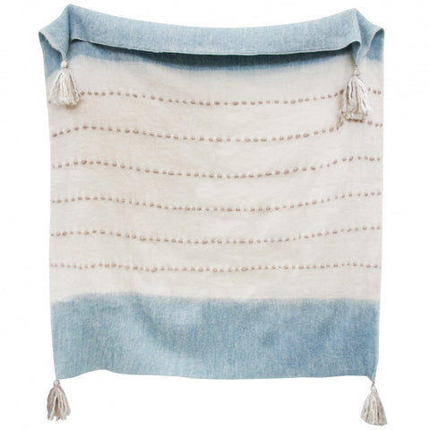 Blue and Beige Throw