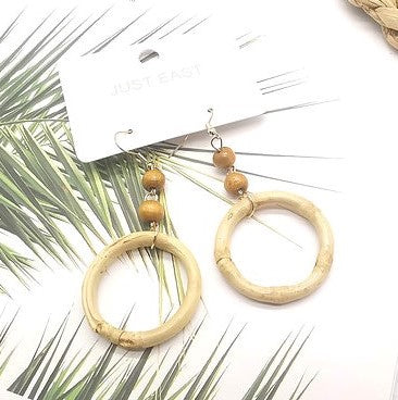 Bamboo Hoop Earrings