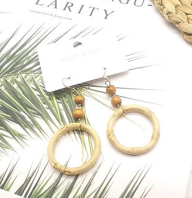 Bamboo Hoop Earrings