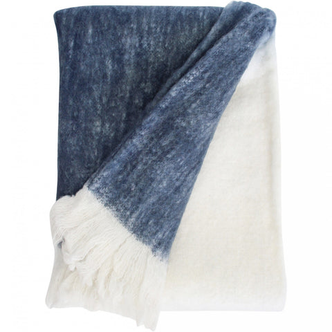 Navy and Ivory Throw