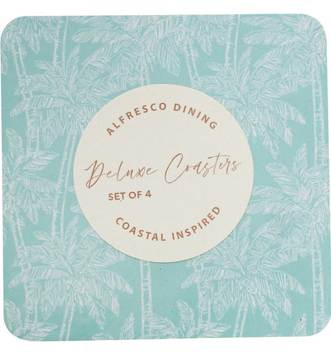 Aqua Palm Coasters Set 4
