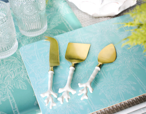 Aqua Palm Placemats Set of 4