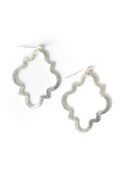 Brushed Silver Plated Earrings