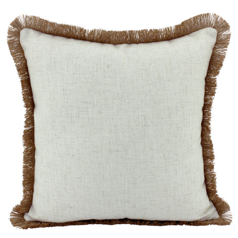 Jute Fringe Cushion