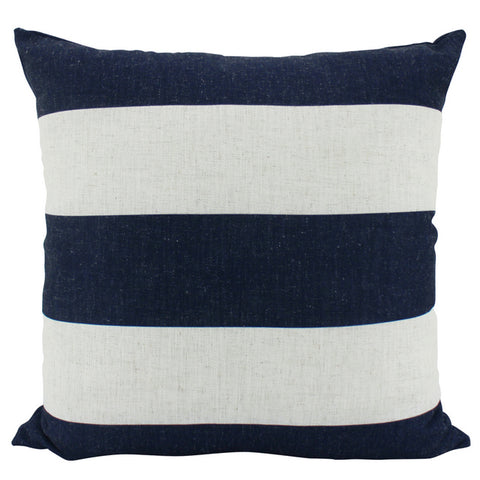 Navy Striped Cushion