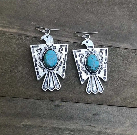 Eagle Turquoise Earrings