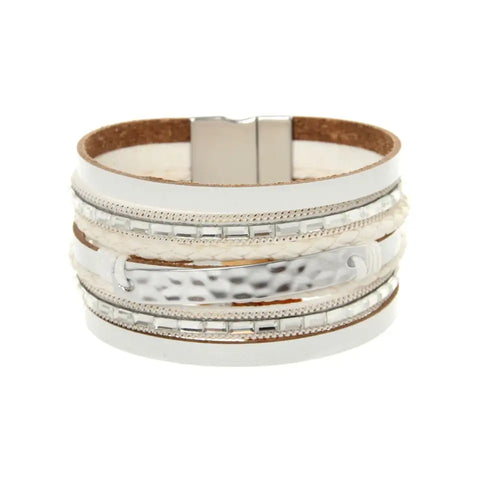 White Magnetic Wrap Bracelet