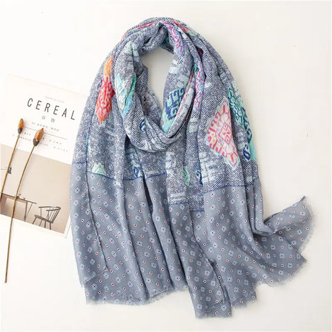 Blue Aztec Scarf