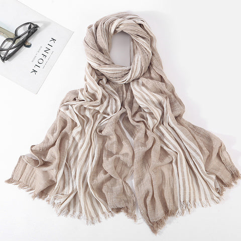 Neutral Stripe Scarf