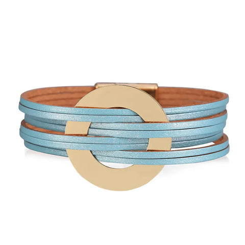Blue Magnetic Wrap Bracelet